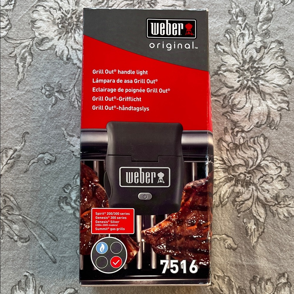 NWT Weber Original 7516 Grill Out Handle Light